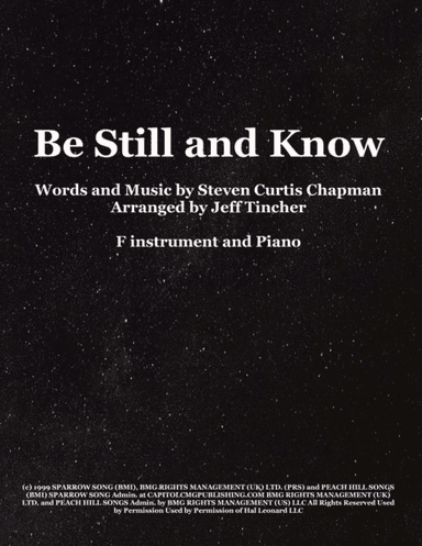 Be Still And Know (arr. Jeff Tincher)