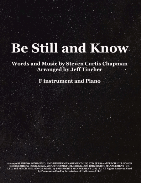 Be Still And Know (arr. Jeff Tincher)
