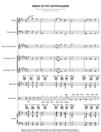 Great Is Thy Faithfulness (arr. Lucas Xavier)