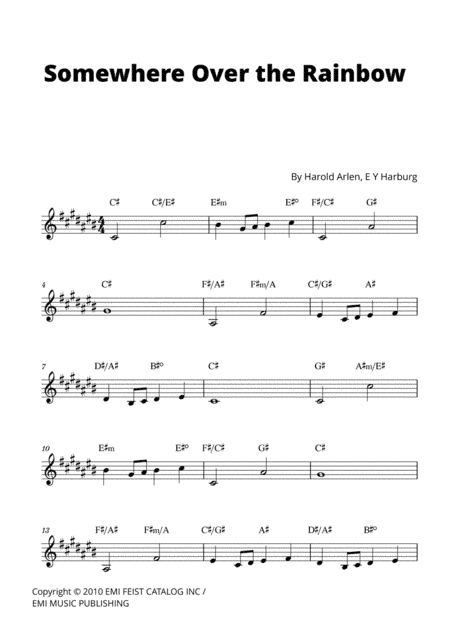 Over The Rainbow (arr. Cadenza Editions)
