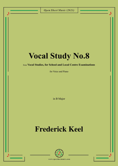 Keel-Vocal Study No.8,in B Major (arr. OSM Press)