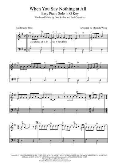 When You Say Nothing At All (arr. Miranda Wong)