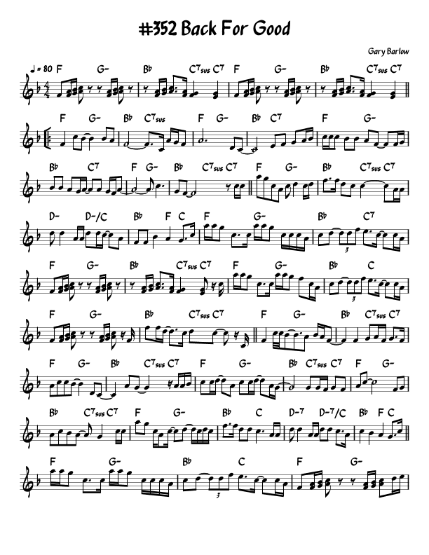 Back For Good (arr. John Fries)