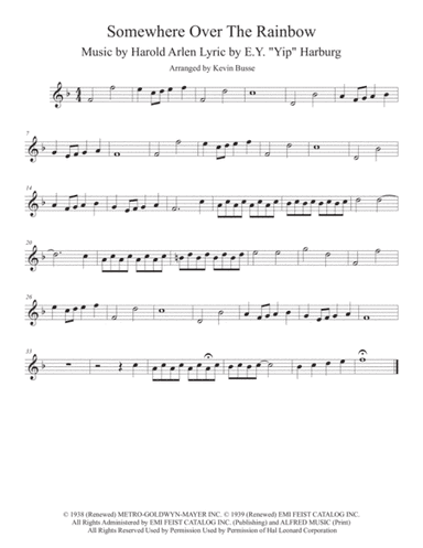 Over The Rainbow (from The Wizard Of Oz) (arr. Kevin Busse)