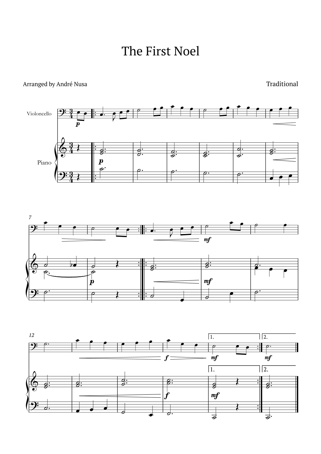 The First Noel (arr. André Nusa)