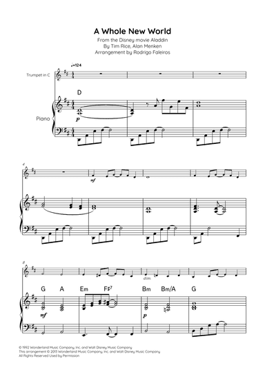 A Whole New World (arr. Rodrigo Faleiros)