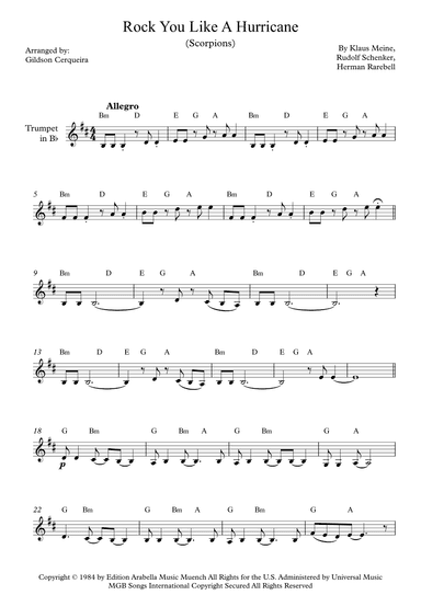 Rock You Like A Hurricane (arr. Gildson Cerqueira)