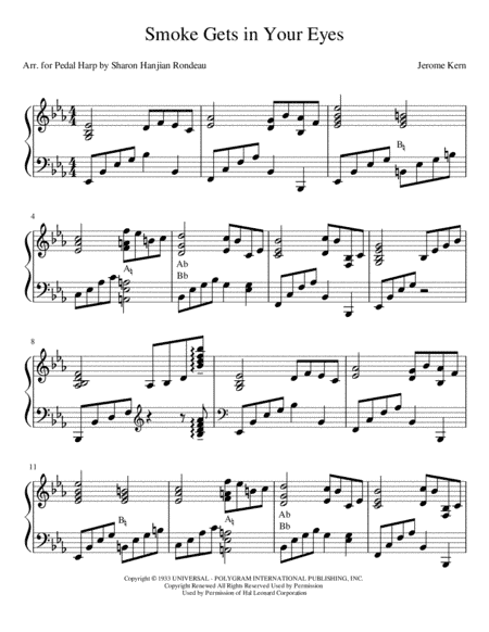 Smoke Gets In Your Eyes (arr. Sharon Hanjian Rondeau)