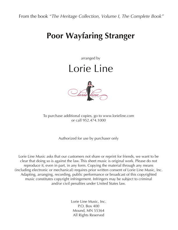 Poor Wayfaring Stranger (arr. Lorie Line)