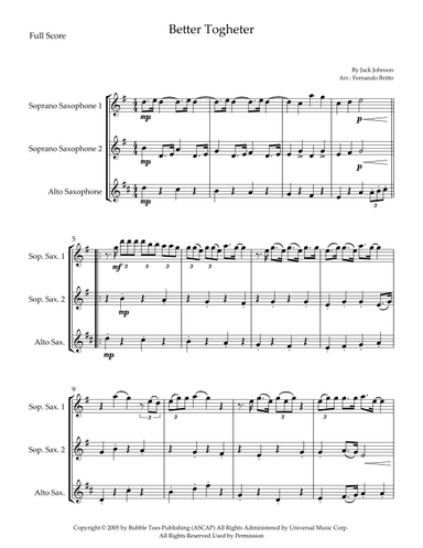 Better Together (arr. Fernando Britto)