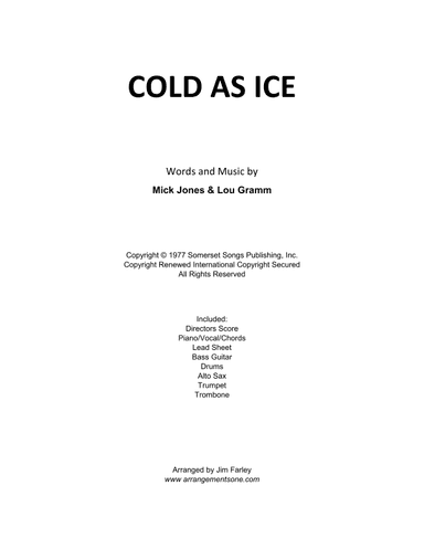 Cold As Ice (arr. Jim Farley)