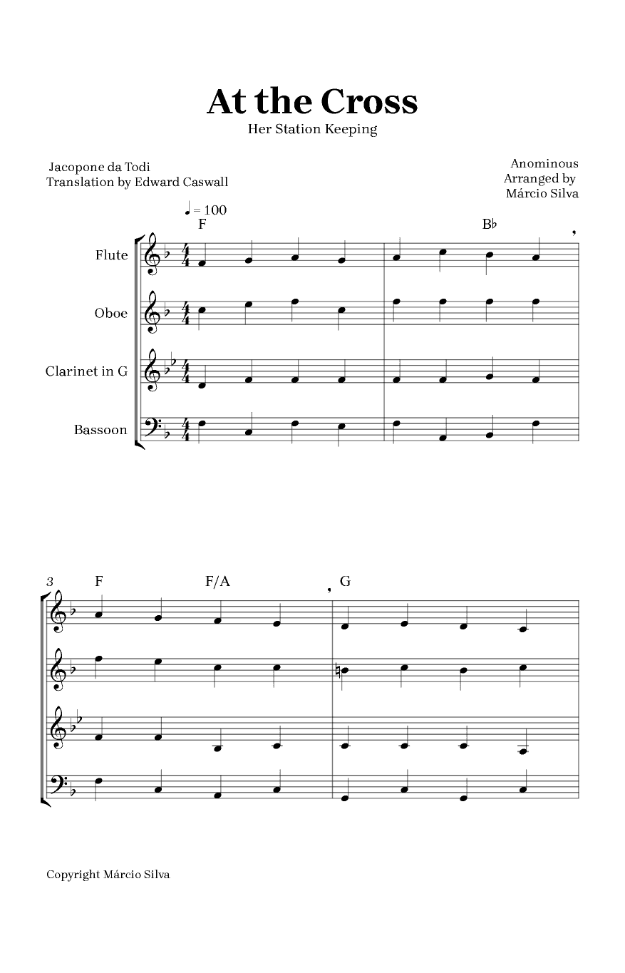 At the Cross, Her Station Keeping (arr. Márcio Silva)