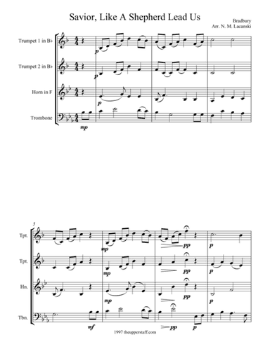 Savior Like a Shepherd Lead Us (arr. theupperstaff.com)