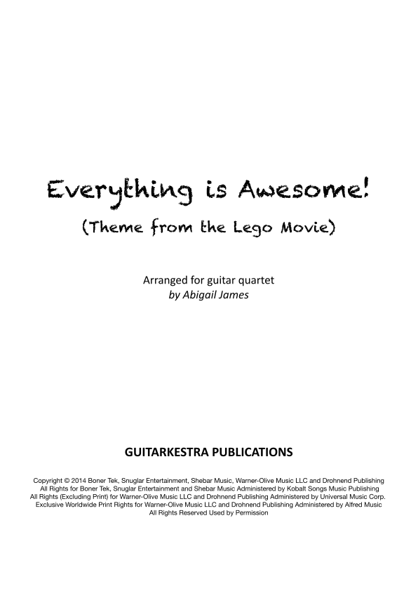 Everything Is Awesome (awesome Remixx!!!) (arr. Abigail James)