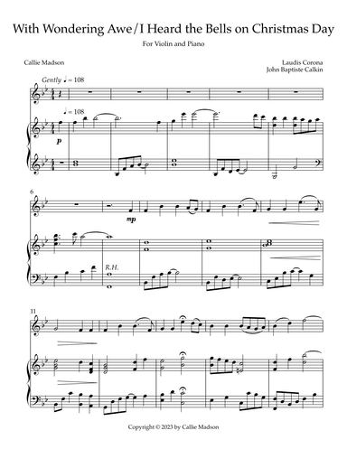 With Wondering Awe/I Heard the Bells on Christmas Day (arr. Callie Madson)