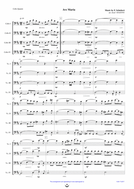Ave Maria (Schubert) (arr. Josef STASTNY)