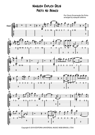 Ninguem Explica Deus (arr. by ezequiel zeferino)
