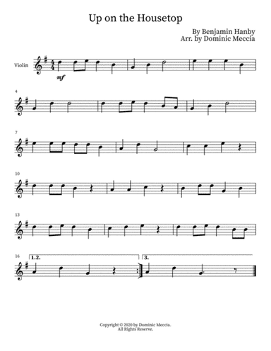 Up on the Housetop (arr. Dominic Meccia)