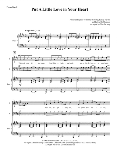 Put A Little Love In Your Heart (arr. Tim Sarsany)