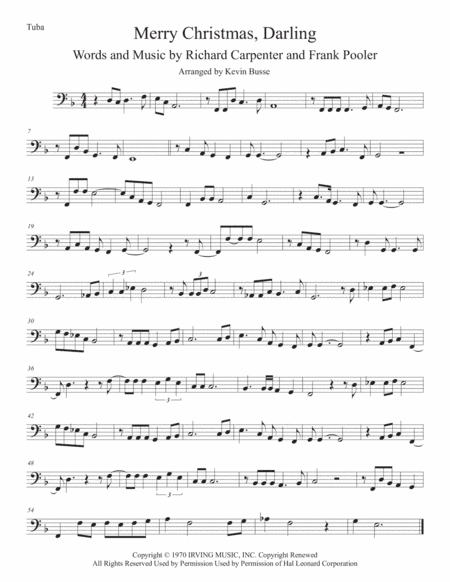 Merry Christmas, Darling (arr. Kevin Busse)