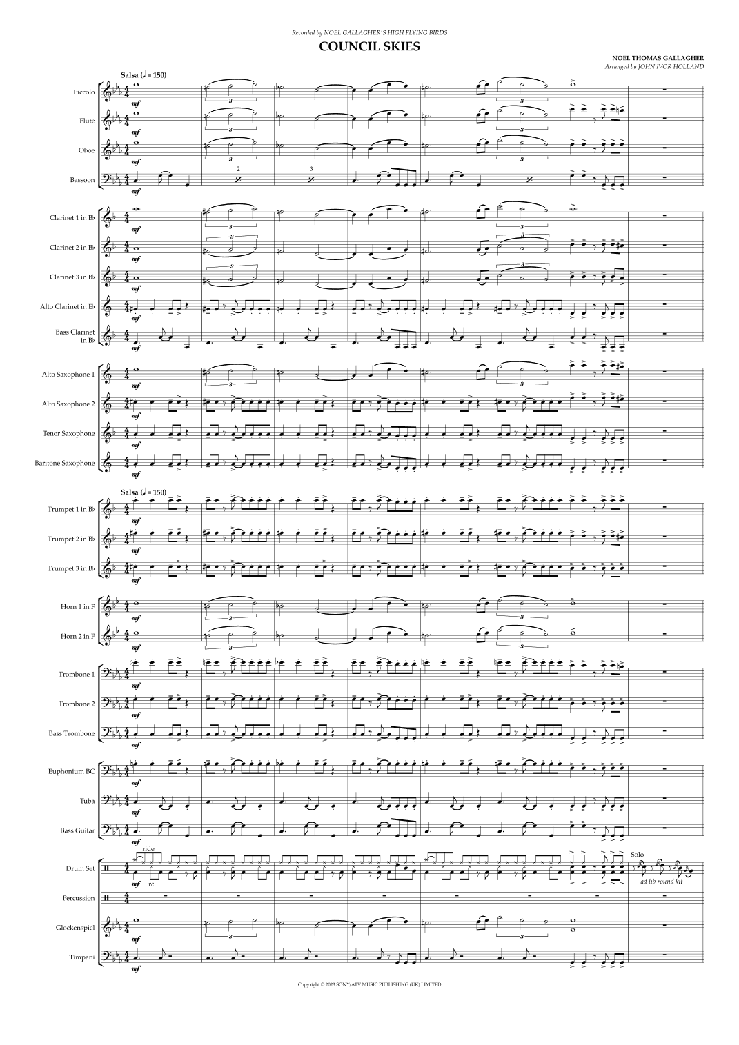 Council Skies (arr. John Ivor Holland)