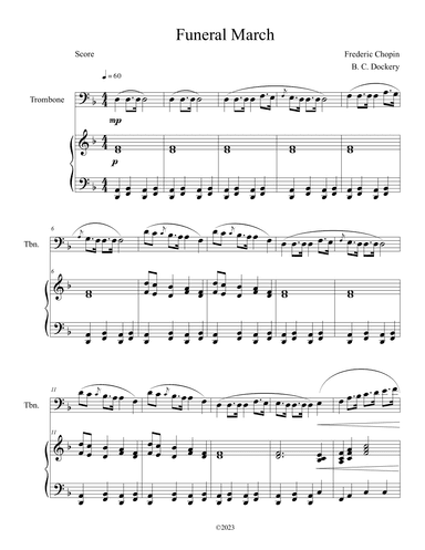 Funeral March (Trombone Solo with Piano Accompaniment) (arr. B. C. Dockery)