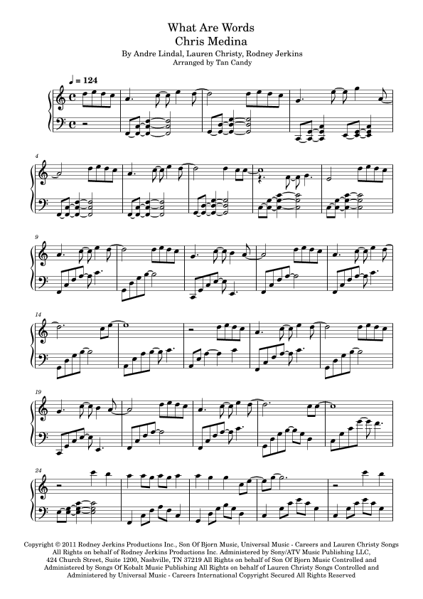 What Are Words (arr. Tan Candy)