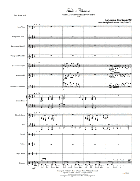 Take A Chance (arr. Patrick Sheehan)