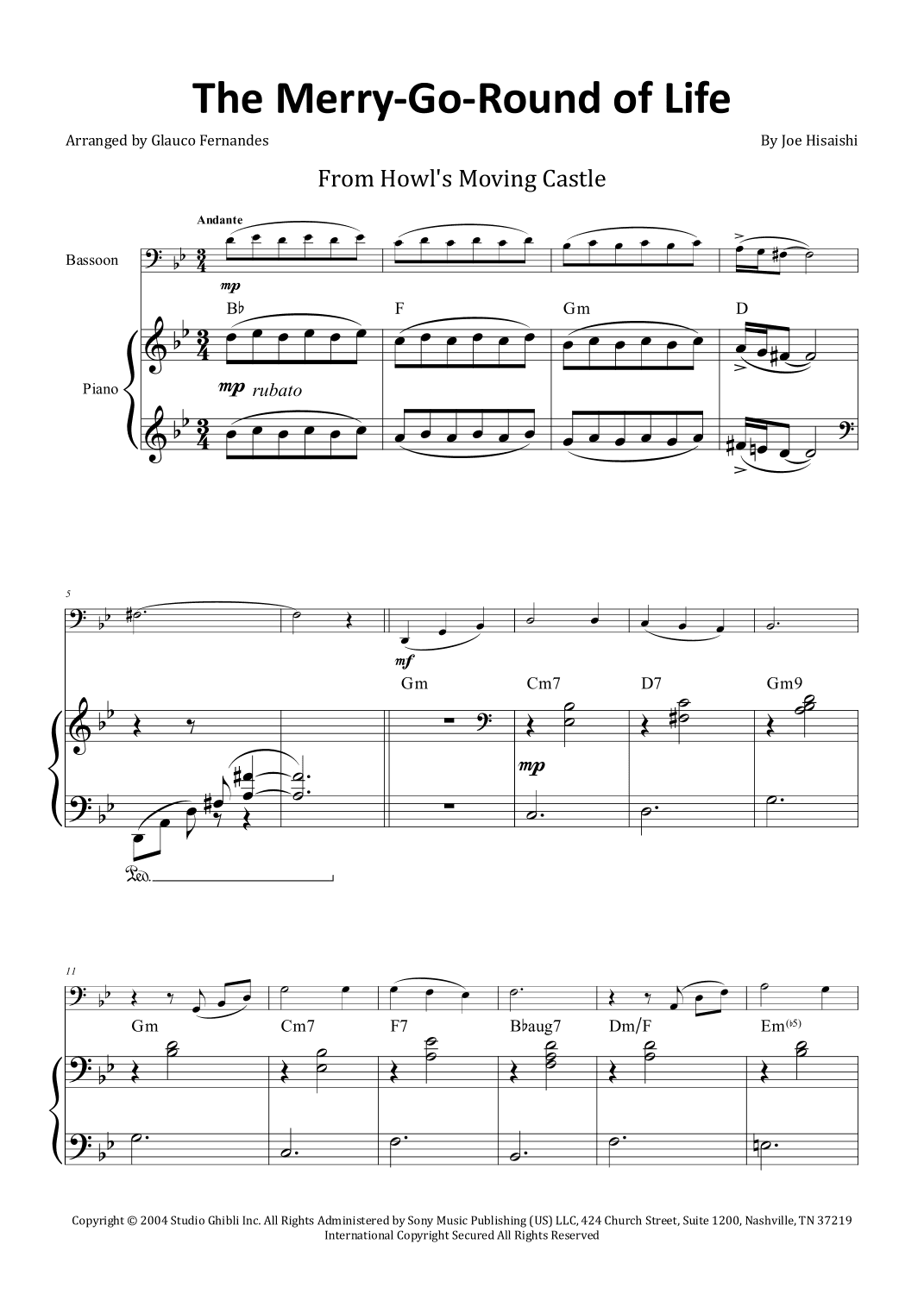 Merry-go-round Of Life (arr. Glauco Fernandes)