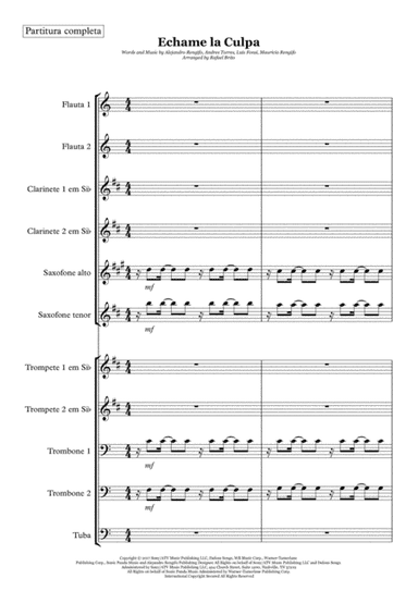 Echame La Culpa (arr. Rafael Brito)