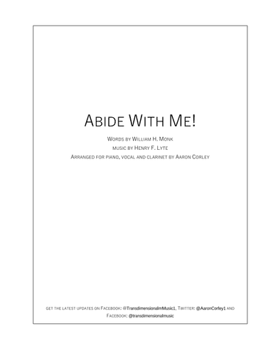 Abide With Me! (clarinet) (arr. Aaron Corley)