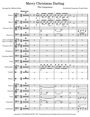 Merry Christmas, Darling (arr. Markus Huber)