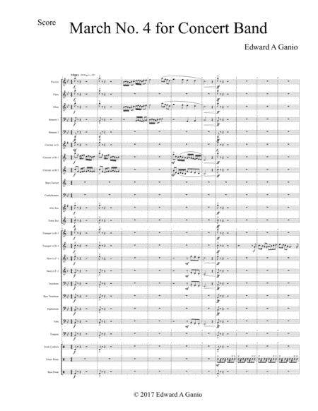 March No. 4 for Concert Band
