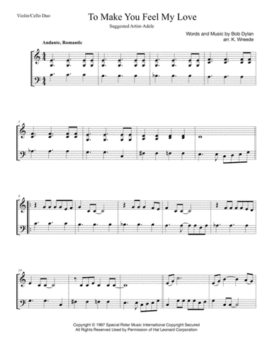 Make You Feel My Love (arr. Katrina Wreede)