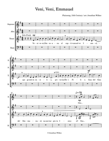 Veni, Veni, Emmanuel (arr. Jonathan Wilkes)