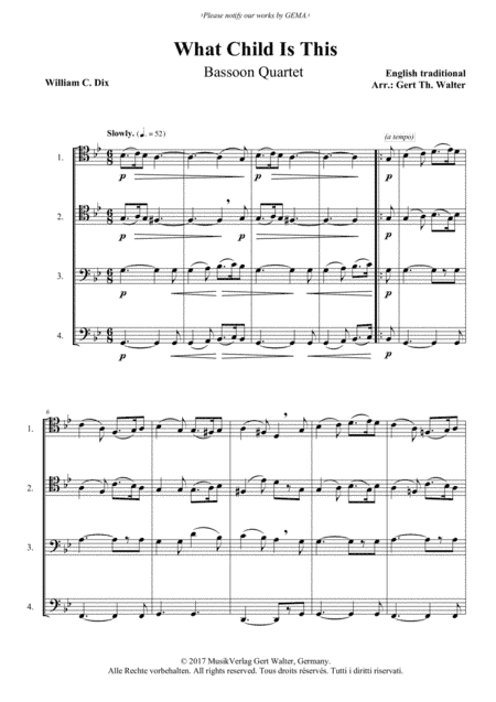 What Child Is This (arr. Gert Th. Walter)