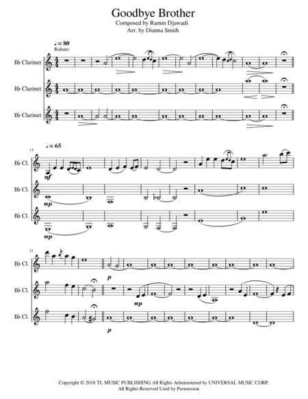 Goodbye Brother (arr. Dianna Smith)