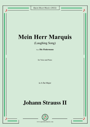 Johann Strauss II-Mein Herr Marquis(Laughing Song),in A flat Major (arr. OSM Press)