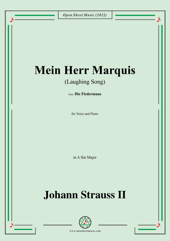 Johann Strauss II-Mein Herr Marquis(Laughing Song),in A flat Major (arr. OSM Press)