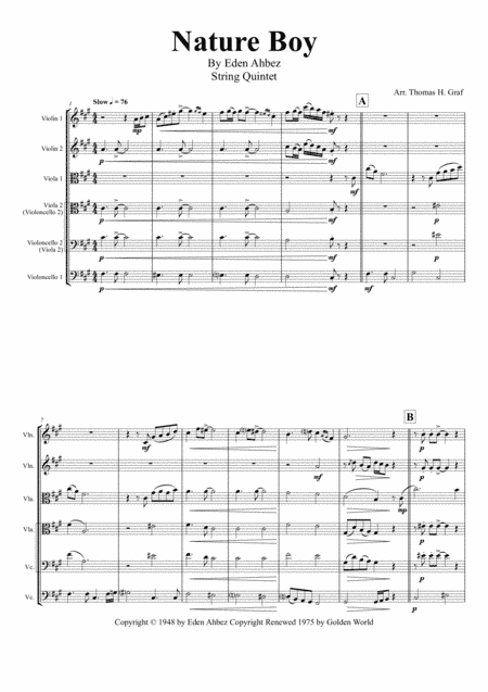 Nature Boy (arr. Thomas H. Graf)