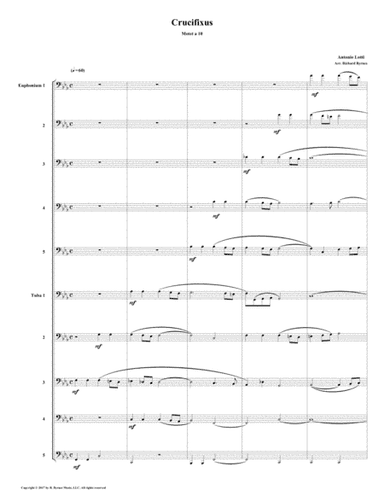 Crucifixus a 10 by Antonio Lotti (Euphonium-Tuba Choir) (arr. Richard Byrnes)