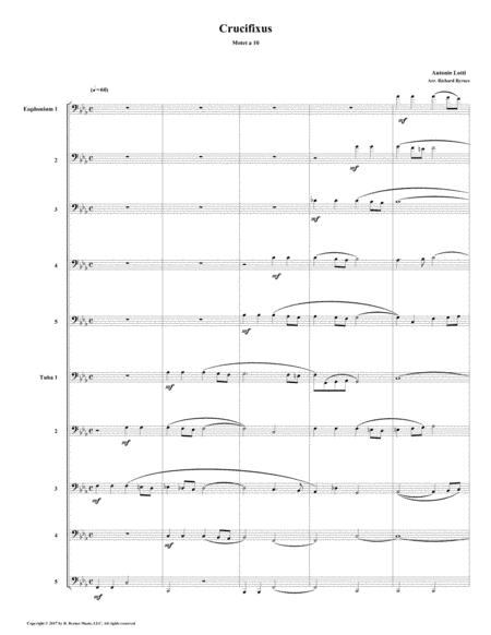 Crucifixus a 10 by Antonio Lotti (Euphonium-Tuba Choir) (arr. Richard Byrnes)