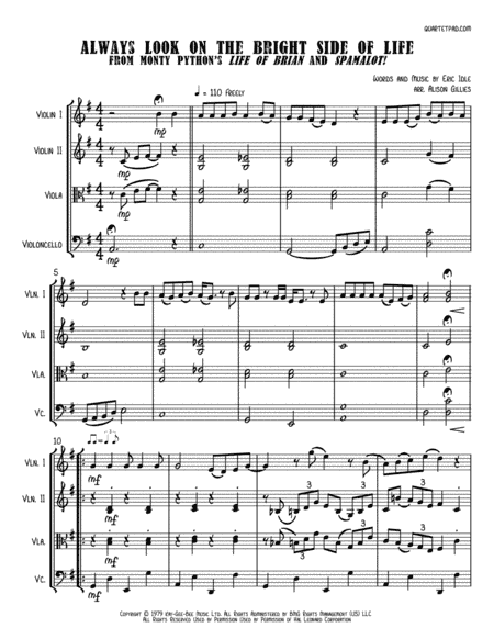 Always Look On The Bright Side Of Life (arr. Alison Gillies)