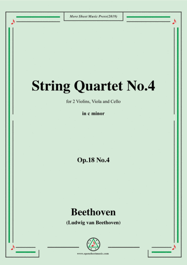 Beethoven-String Quartet No.4 in c minor,Op.18 No.4 (arr. MSM)