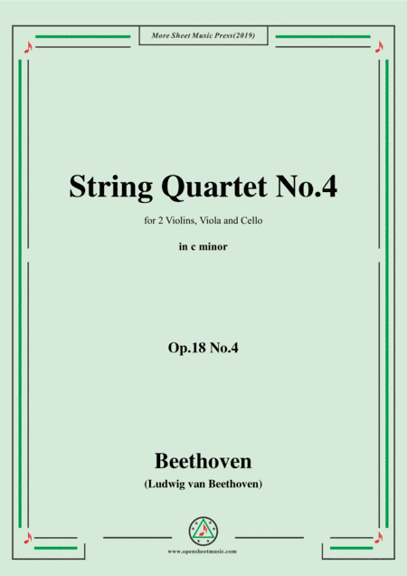 Beethoven-String Quartet No.4 in c minor,Op.18 No.4 (arr. MSM)
