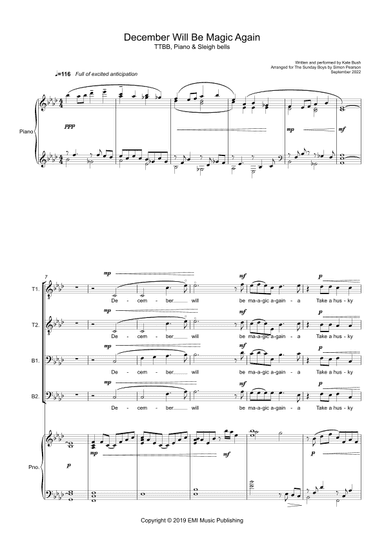 December Will Be Magic Again (arr. Simon Pearson)