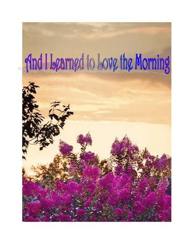 And I Learned to Love the Morning