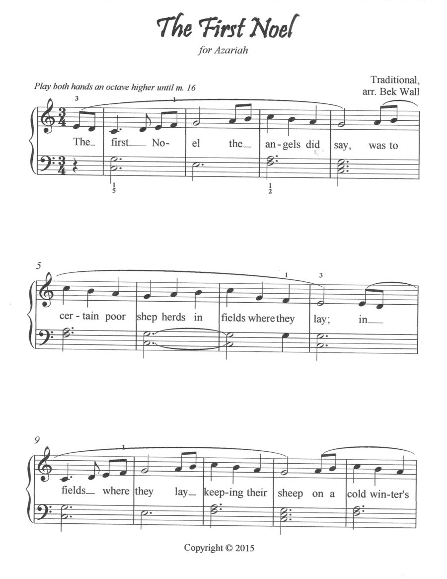 The First Noel (arr. Rebekah Wall)