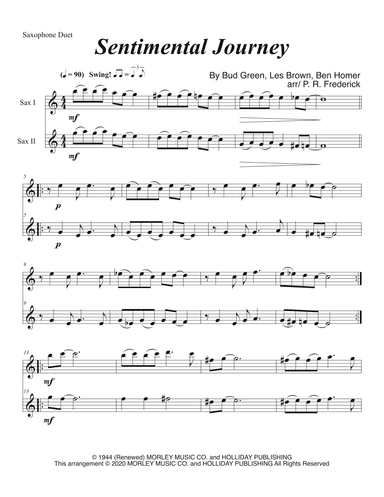 Sentimental Journey (arr. P. R. Frederick)