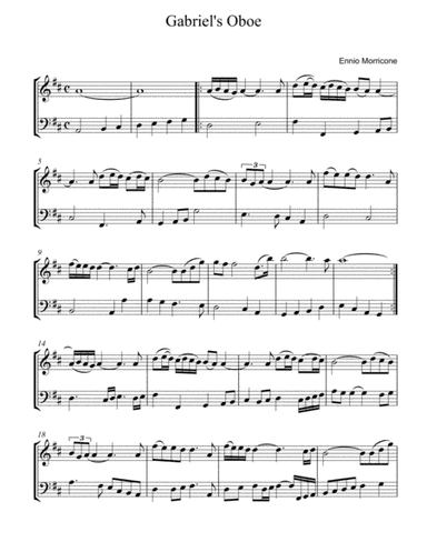 Gabriel's Oboe (arr. mcbleke)
